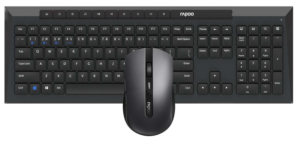 RAPOO 8210M - Multi-mode wireless keyboard and mouse combo