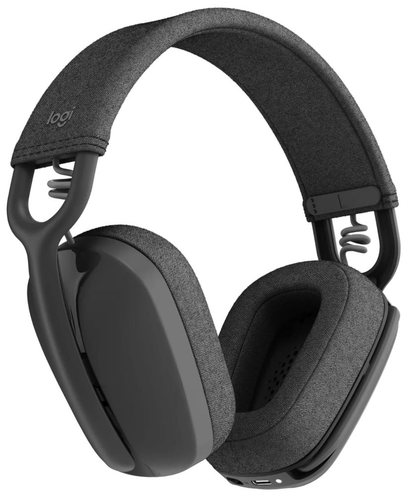 Logitech Zone Vibe 100 Bluetooth Headset Graphite. Bluetooth 5.2 wireless headset with 40 mm drivers for immersive sound. Dual beamforming mics with DSP for clear voice pickup. Lightweight, comfortable design with on-ear call and music controls.