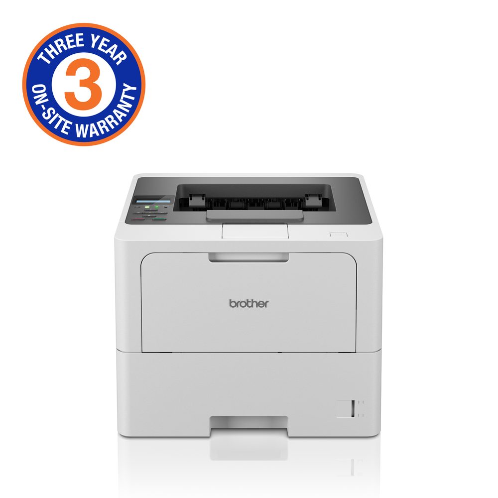 Brother High-Speed Monochrome Duplex Laser Printer with wired and   wireless network capability (3YR onsite)