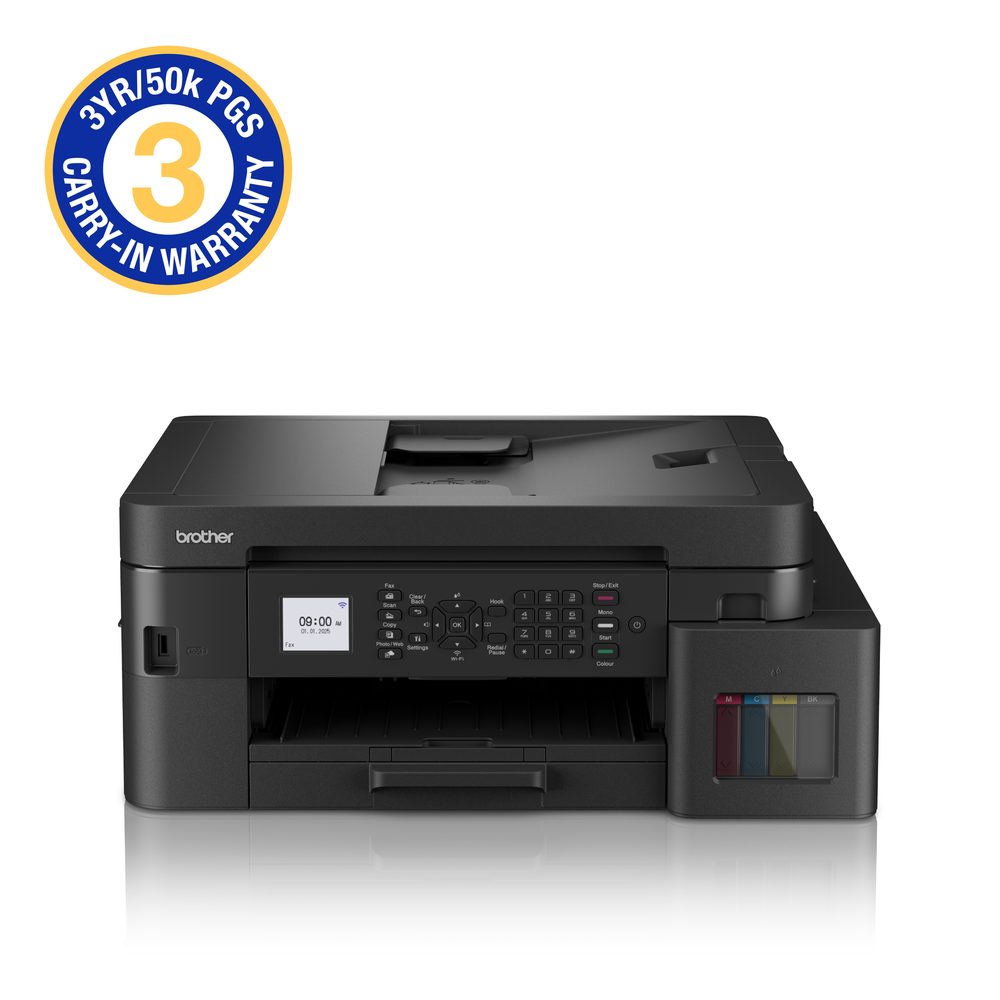 Brother Colour Ink Tank A4 4-IN-1 Print Copy Scan Fax/ USB/ Wired   Wireless/ WiFi Direct/ Duplex Print only (3 YR / 50 000 Page Carry In   Warranty)