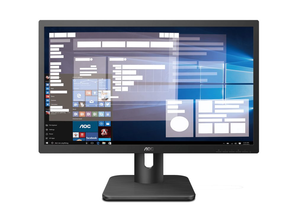 Samsung Components AOC Monitor 19.5"  HD+   1600x900  HDMI  VGA    VESA  Flicker Free Low Blue   Mode  Internal Power Supply 3YR   Warranty