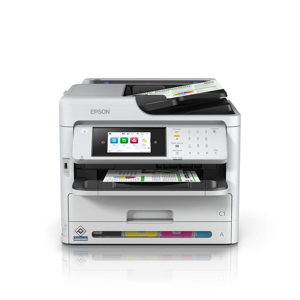 Epson 34ppm Mono & Colour A4 Print Scan Copy Fax USB Wired Wireless   WiFi Direct Duplex Print Only incl initialisation ink bags only