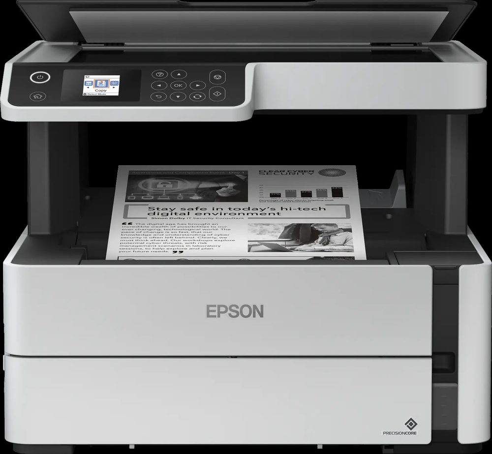 Epson 39ppm Mono A4 Print Scan Copy USB Wired Wireless WiFi Direct   Ethernet Duplex Print Only incl 2 ink bottles