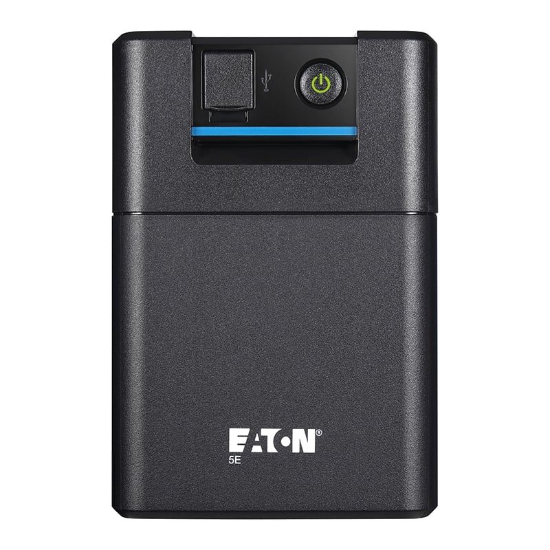 Eaton 5E Line Interactive (Essential) UPS Tower 700VA, 360W Input: C14 Output: C13 Outlets: 4 Mounting bracket: N/A Rack type N/A Network card: No Communication: USB Battery included: Yes Extended EBM option No Battery type: lead acid Warranty: 2y