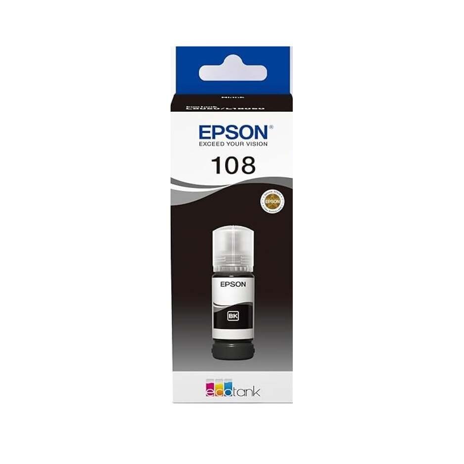 Epson 108 Ink Bottle Black 70ml for L8050 / L18050