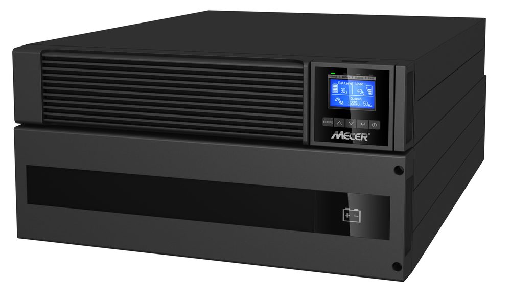 Mecer Energy MECER RT 6KVA ON-LINE RACKMOUNT [2U] UPS PF:1.0 with SNMP card + 1 set   Rail Mount Kit Included (EXCLUDES EBM-20-9 Battery Bank)
