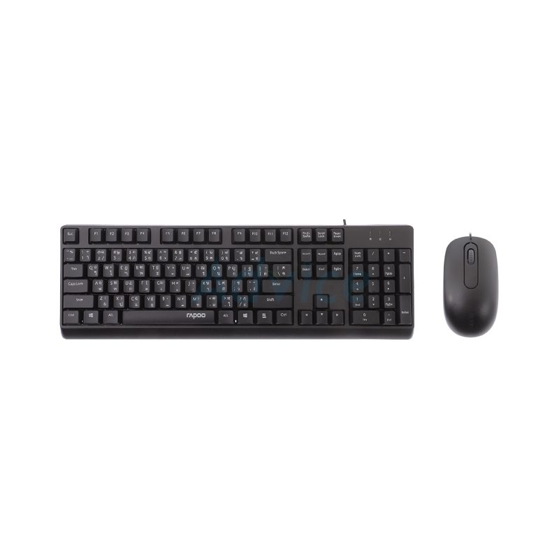 RAPOO X130PRO - Wired optical keyboard and mouse combo