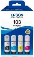 Epson 103 Ink Bottles Multipack 260ml (total) 1 x Black 1 x Cyan 1 x   Magenta 1 x Yellow L1110 / L1250 / L3110 / L3150 / L3210 / L3211 / L3250 /   L3252 / L3550 / L3560 / L5190 4500 Black / 7500 Colour pages