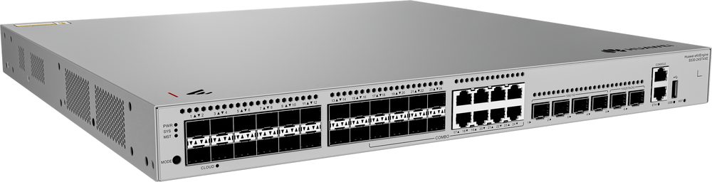 Huawei Soho S530-24ST4XE 24\*GE SFP ports 8 of which are dual-purpose 10/100/1000 or   SFP 4\*10GE SFP+ ports 2\*12GE stack ports