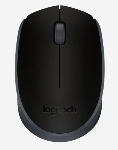 Logitech M171 Wireless Mouse - Black. Wireless mouse with 10m range, 1000 DPI sensor, and ambidextrous shape. Simple plug-and-play setup with nano USB receiver. Up to 12-month battery life on a single AA battery.