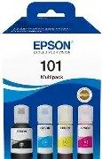 Epson 101 Ink Bottles Multipack 260ml (total) 1 x Black 1 x Cyan 1 x   Magenta 1 x Yellow L4150 / L4156 / L4160 / L4260 / L6160 / L6170 / L6176 /   L6190 / L6270 / L6290 / L14150 7500 pages