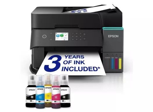 Epson 35ppm Mono 23ppm Colour A4 Print Scan Copy USB Wi-Fi/Wi-FiDirect   Ethernet AutoDuplexPrint ADF incl 1 set of ink (2 x Black)