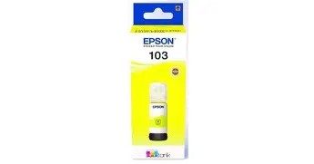 Epson 103 Ink Bottles Yellow 65ml EcoTank L1110 / L1250 / L3110 / L3150 /   L3210 / L3211 / L3250 / L3252 / L3550 / L3560 / L5190 7500 pages