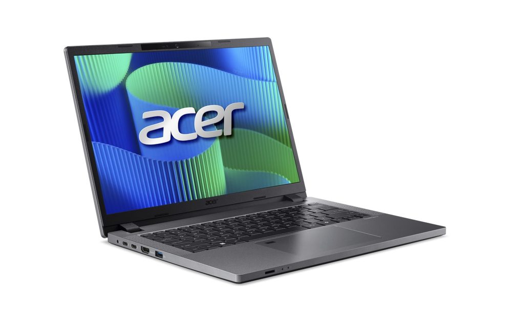 Acer TravelMate TMP214-55T-G2-TCO-59WX 14" WUXGA IPS SlimBezel Touch   Intel Core 5 Processor 120U LTE 16 GB DDR5 512GB PCIe NVMe SSD Micro SD card   reader WIFI6E+BT FPR FHD IR camera 53Wh Li-ion battery 65W TypeC Smart Card   Reader Windows 11 Pro 3 Years On Site Steel Gray