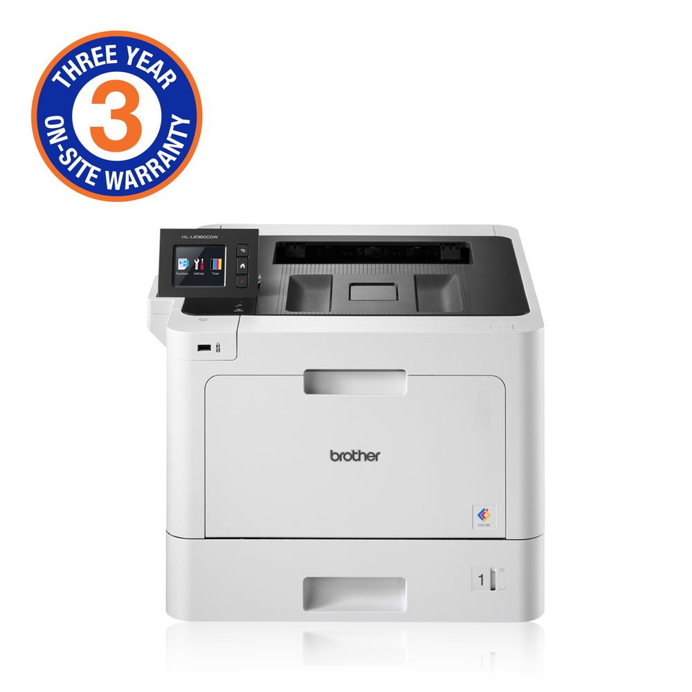 Brother High-Speed Colour Duplex Laser Printer with wired and wireless   networking capability (3YR onsite)
