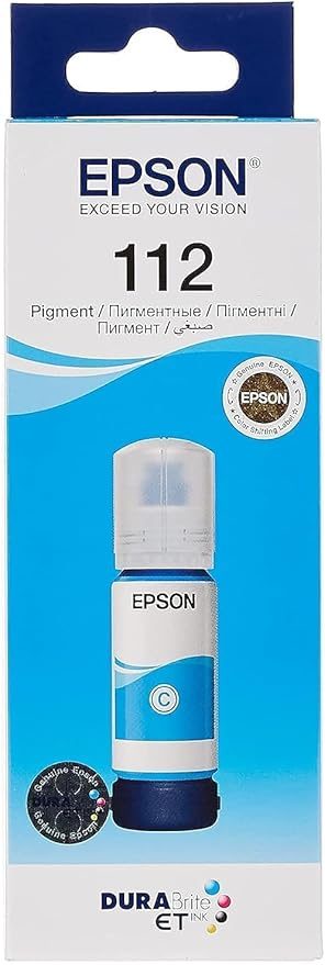 Epson 112 Ink Bottles Cyan 70ml L6580 / L15150 / L15160 6000 pages