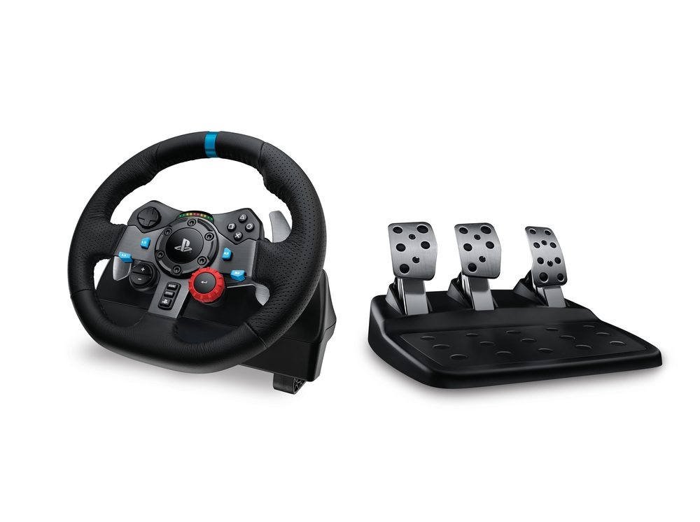 Logitech G29 Driving Force Racing Wheel – Gaming Accessory –   PlayStation4 and PlayStation5 – Stainless steel paddle and hand stitched   leather wheel