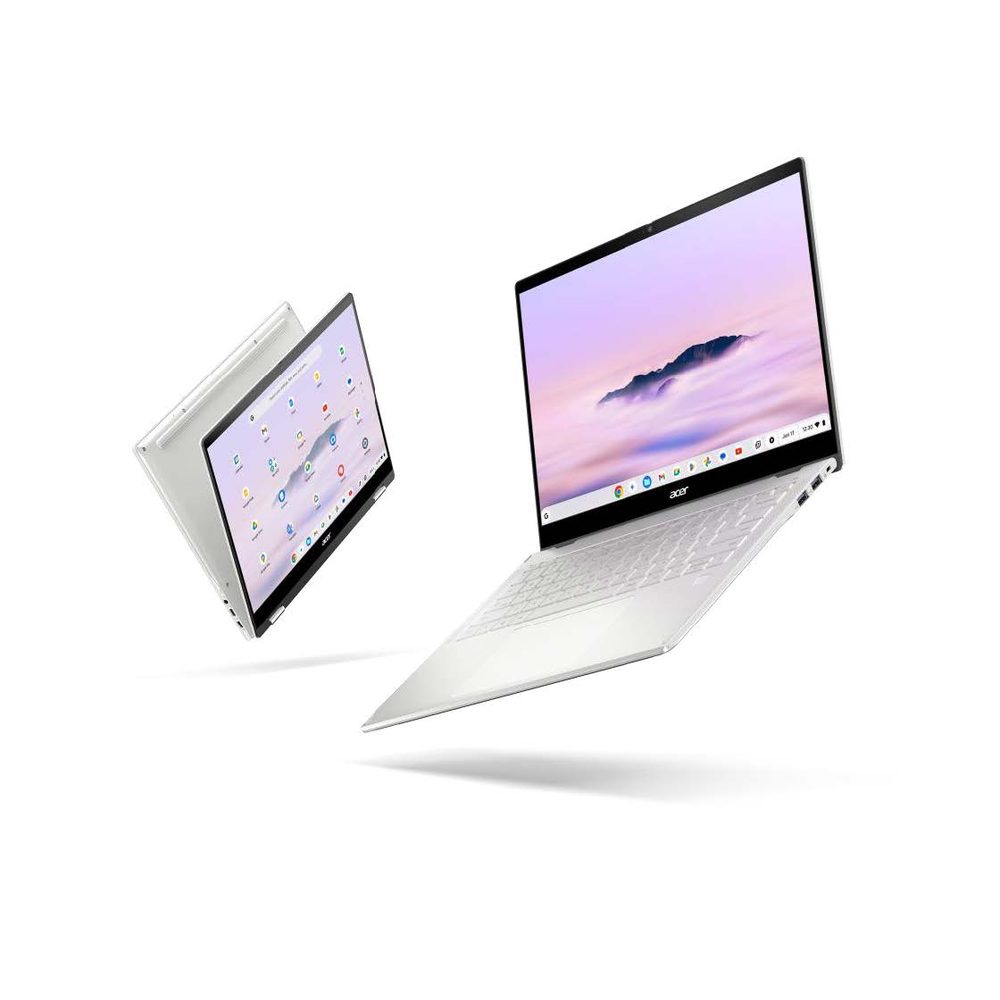Acer Chromebook Plus Spin 514 14" WUXGA IPS 120Hz Touch MediaTek   Kompanio Ultra 910 Octa-core CPU 12 GB LPDDR5X Memory UFS 256GB SD card   reader WIFI 7 2x2 BE+BT SD card reader 5MP Camera 70Wh Li-ion battery 100W   TypeC adapter No Stylus Google Chrome OS 3 Year Onsite Warranty   (CPE594-2N-K32M)