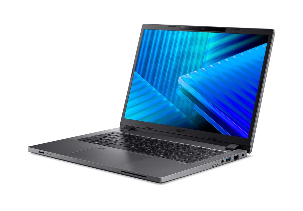 Acer TravelMate TMP214-75-G3-TCO-702K 14" WUXGA IPS SlimBezel Intel   Core Ultra 7 processor 155H 16 GB DDR5 Memory 512GB PCIe NVMe SSD SD card   reader WIFI6E+BT 2x2 AX+BT 6E FHD IR camera FPR BackLit KB 53Wh Li-ion   battery 65W TypeC adapter Windows 11 PRO 3 YRS OSW