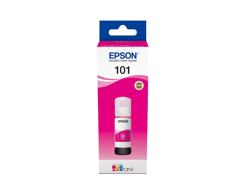 Epson 101 Ink Bottles Magenta 70ml Ecotank L4150 / L4156 / L4160 / L4260   / L6160 / L6170 / L6176 / L6190 / L6270 / L6290 / L6370 / L14150 6000 pages