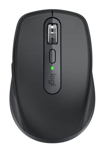 Logitech MX Anywhere 3S Wireless Mouse - Graphite 8K DPI sensor, fast scroll, quiet clicks, multi-device Bluetooth, 70-day battery