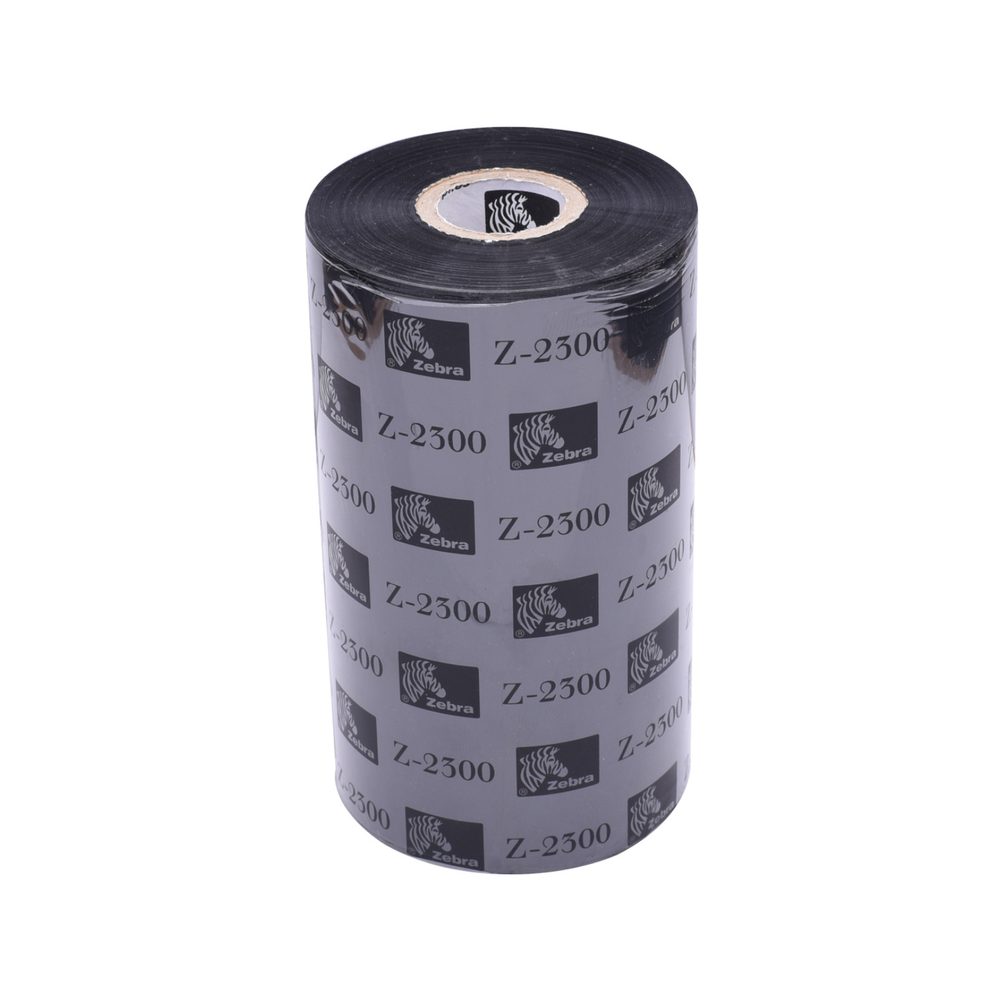 Zebra Original Wax Ribbon; 110mmx74m; 2300; Standard; 12mm core for GC; GK and ZD Series (single ribbon)