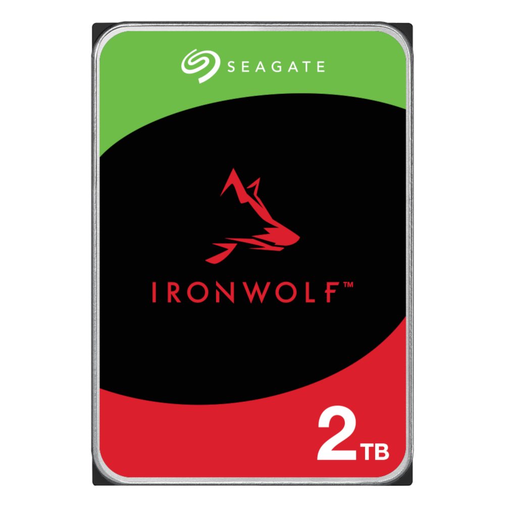 Seagate Ironwolf ST2000VN003 2TB 3.5'' HDD NAS Drives; SATA 6GB/s Interface; 1-8 Bays Supported; MUT: 180TB/Year; RV: No; Dual P