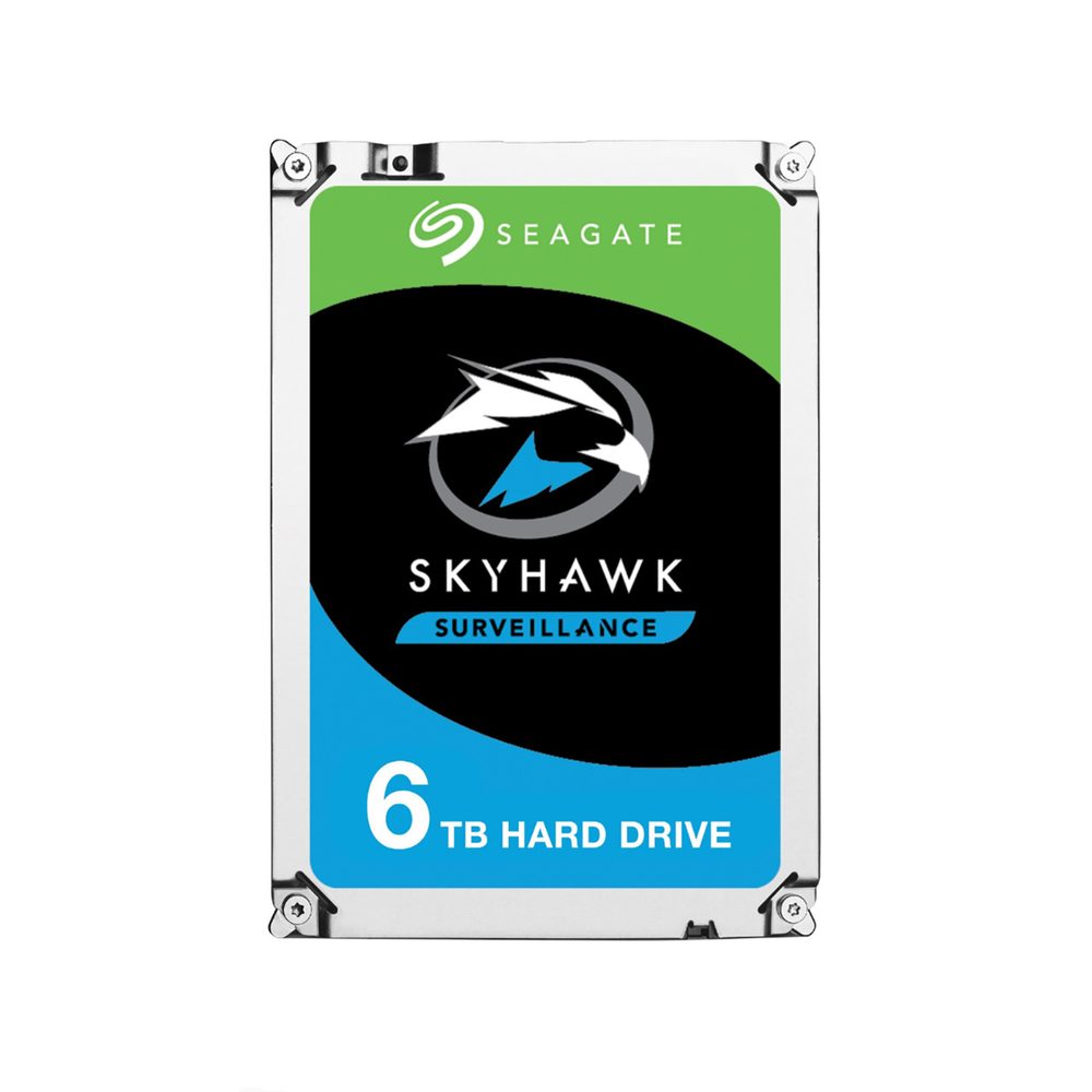 Seagate Skyhawk ST6000VX009 6TB 3.5'' HDD Surveillance Drives; SATA 6GB/s Interface; 8+ Bays Supported; MTBF: 1M Hr's; Camera's