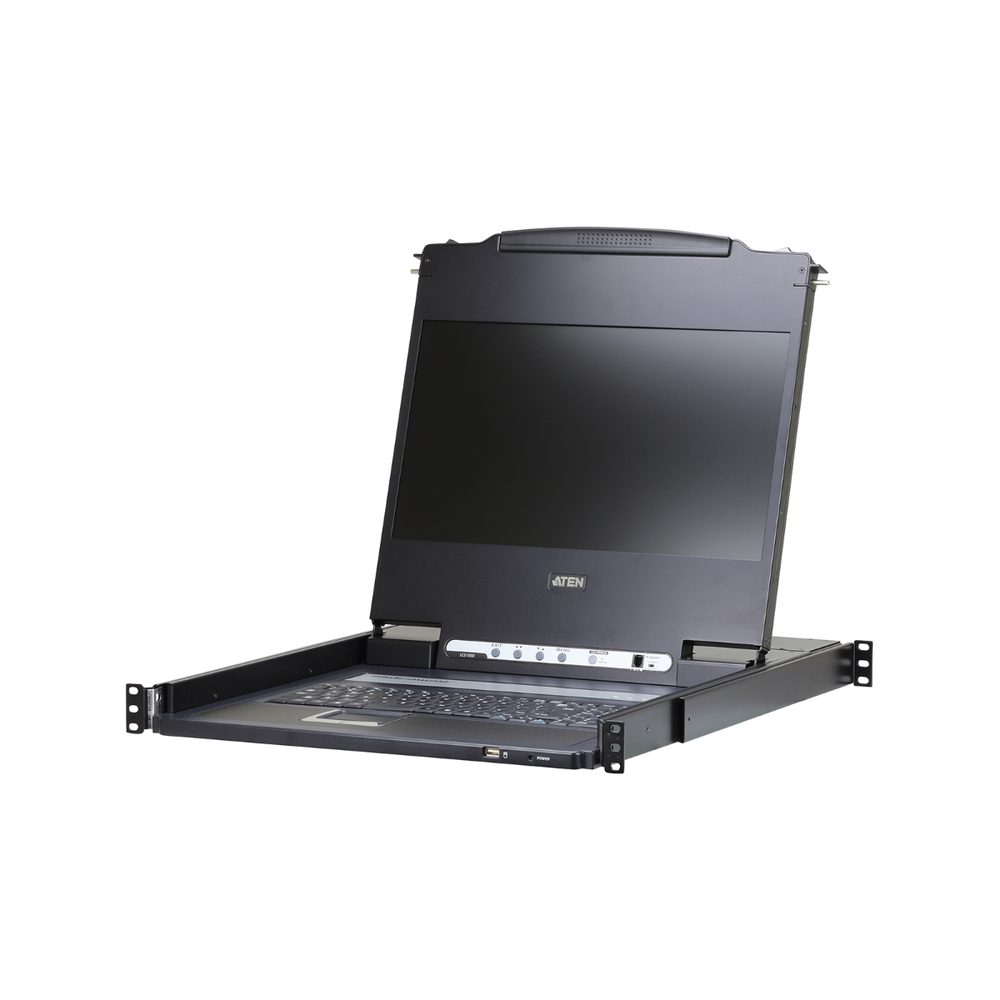 ATEN 17'' wide Screen Full HD LCD console support USB DVI; HDMI; VGA W/(US99KB/USKB/SPKB)/W/(US/EU) CORD/(LONG RACK) ATEN TECH