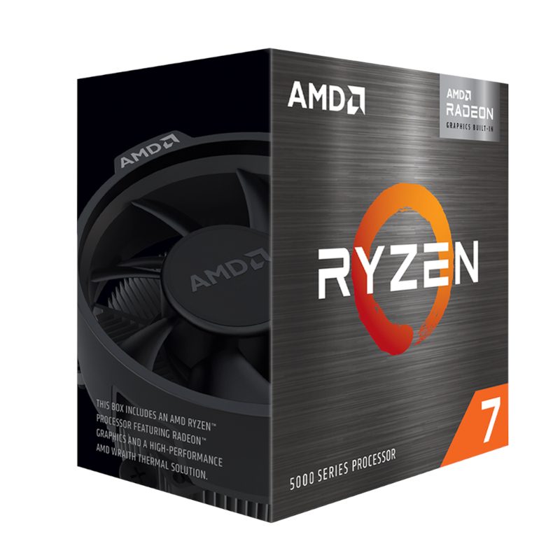 AMD Ryzen 7 5700G 8C/16T (4.6GHz; 20MB;65W;AM4) box; with Wraith Stealth Cooler and Radeon Graphics
