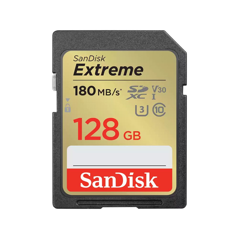 SanDisk Extreme SD UHS I Card for 4K Video 128GB