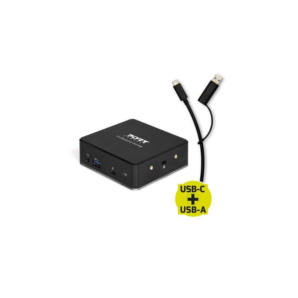 Port USB Type-C to 1 x RJ45|2 x USB3.1 Gen1|2 x HDMI|1 x Type-C|1 x USB3.1 Gen1 | Apple Charging 2.4A|1 x Aux Dock - Black
