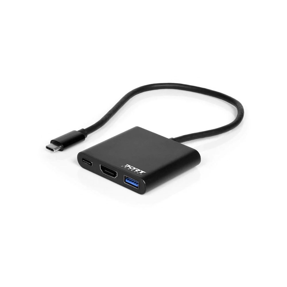 Port USB Type-C to 1 x HDMI|1 x USB3.0|1 x Type-C 60W PD Dock - Black