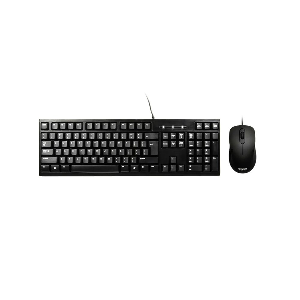Port Black Wired Keyboard & Mouse Combo