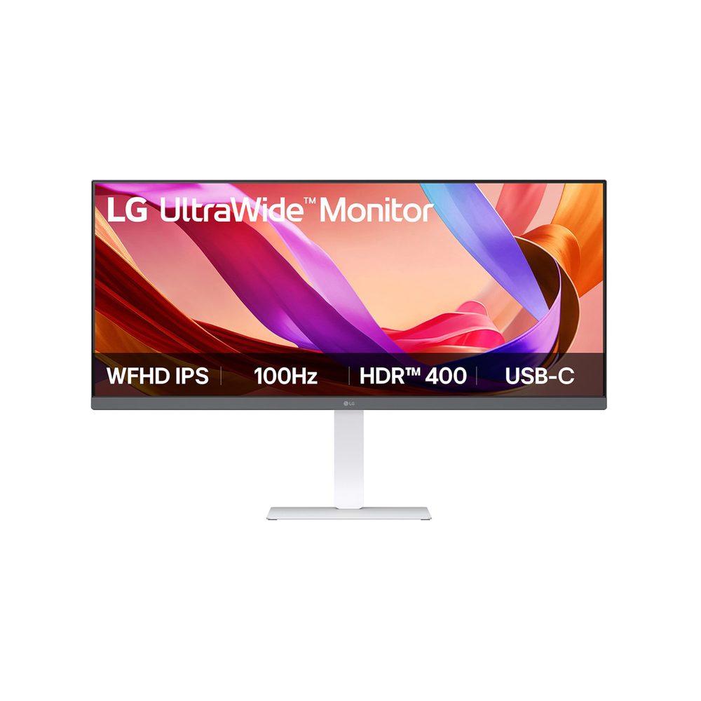 LG UltraWide 34" FHD USB-C White Monitor