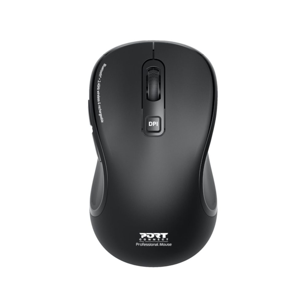 Port Mouse Essential Rechargable BT & RF Black 3 Year Warranty