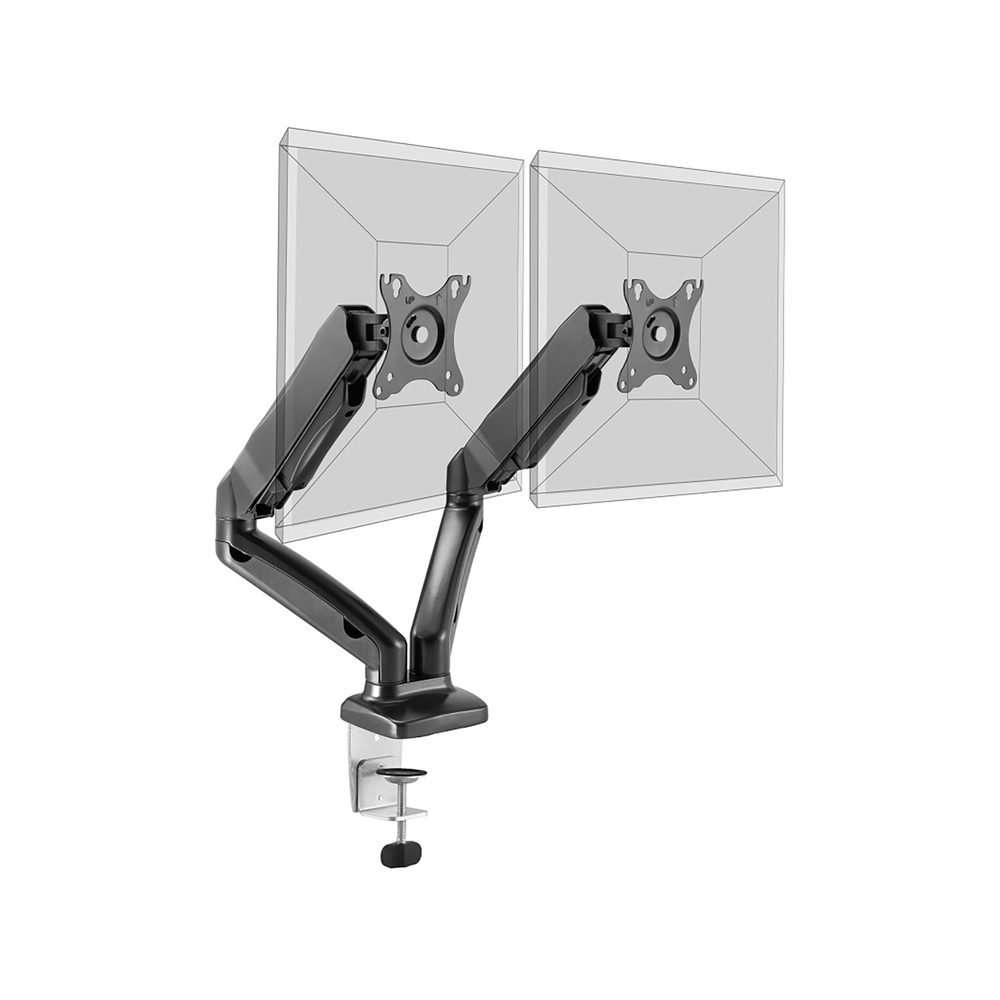 Port Dual-Screen Vesa Mountable up to 32" Desk Monitor Arm