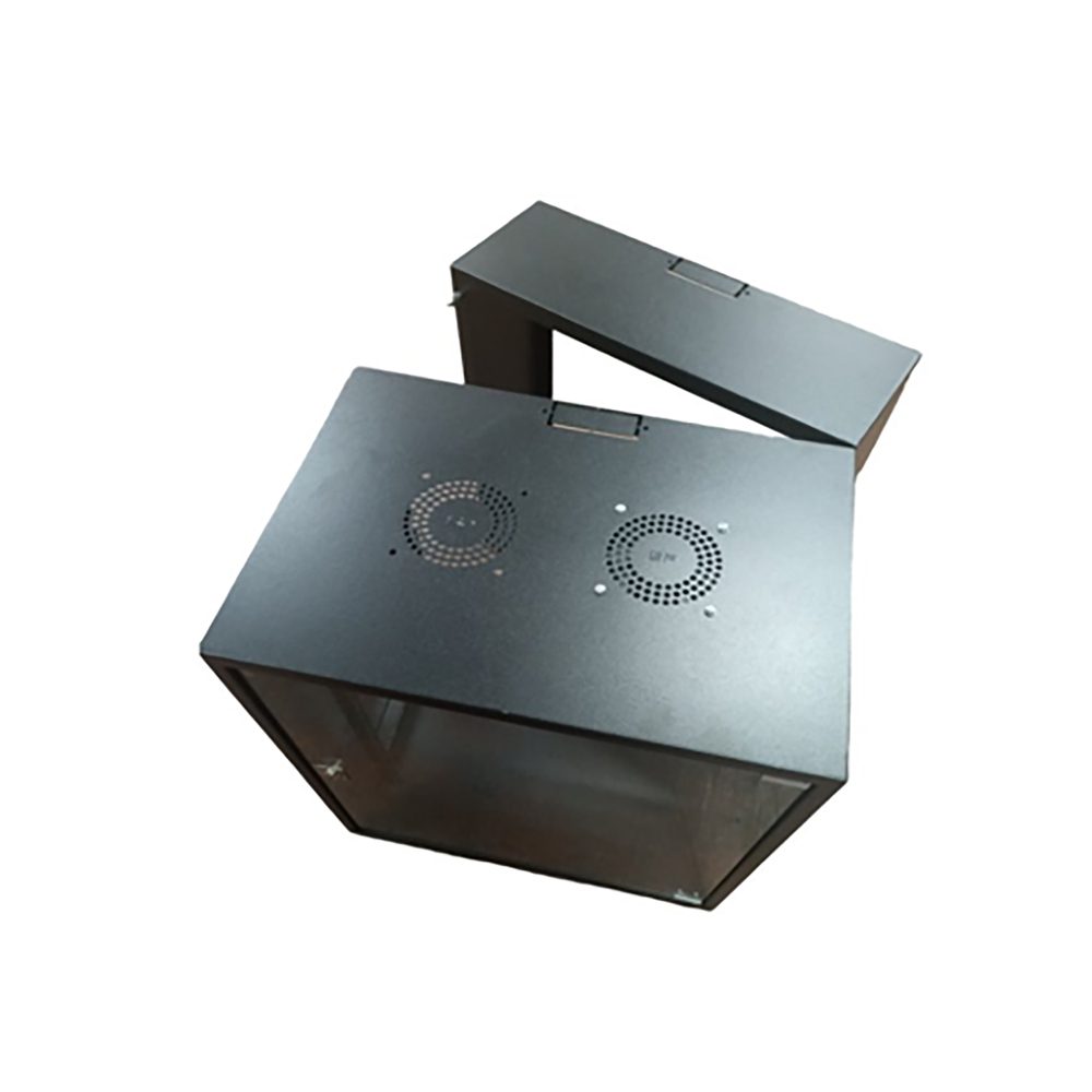 Zone Lite 12U 400+200mm Swing Frame Black Wall Mount Cabinet