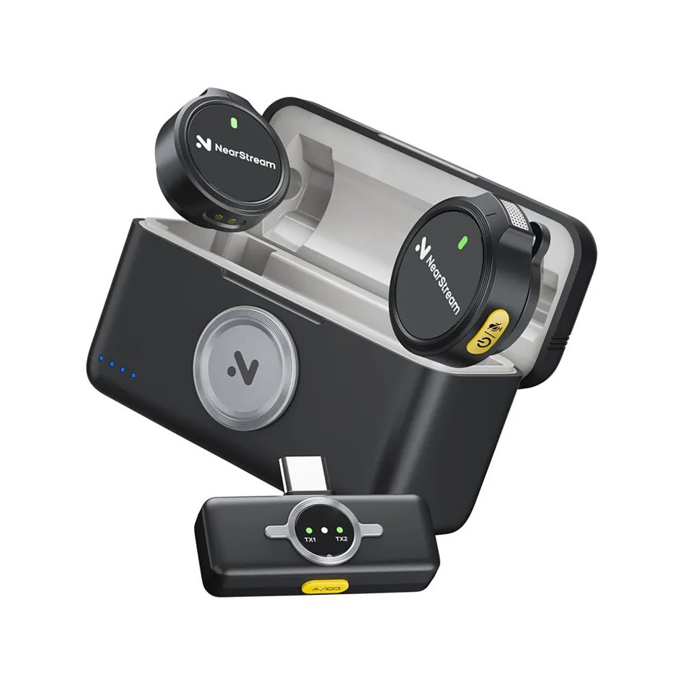 NearStream AWM25T AI Noise-Canceling All-In-One Lavalier Wireless Microphone Kit