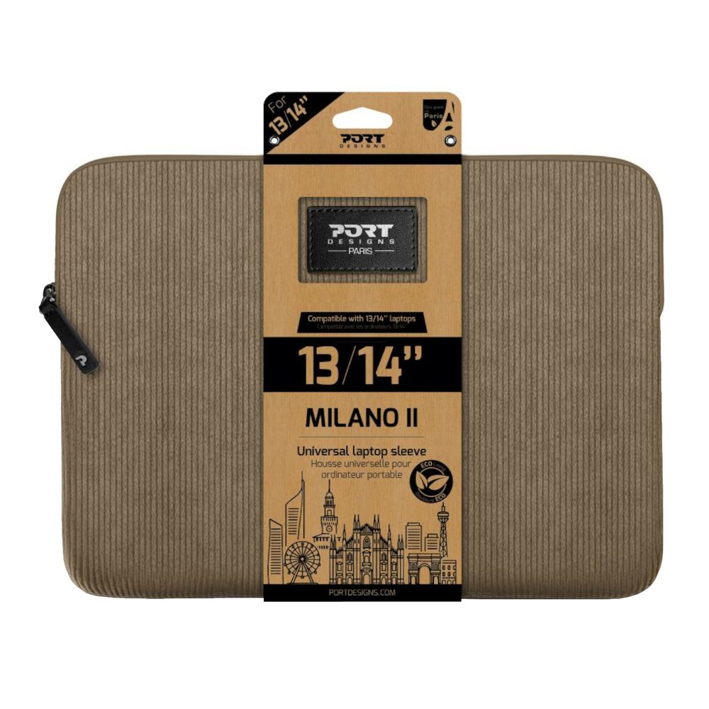 Port MILANO II ECO SLEEVE 13/14" - DESERT BROWN
