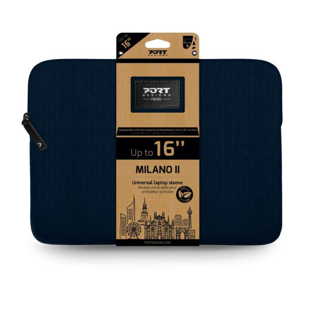 Port MILANO II ECO SLEEVE 16" - NAVY BLUE