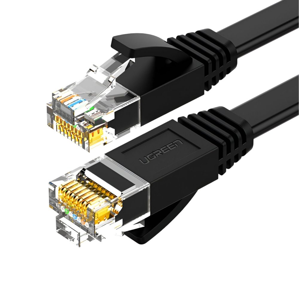 UGREEN Cat 6 U/UTP Lan Flat Cable 0.5m (Black)