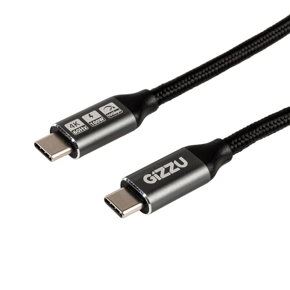 Gizzu Type-C 3.2 to Type-C 10Gbps 100W Cable 2M Poly