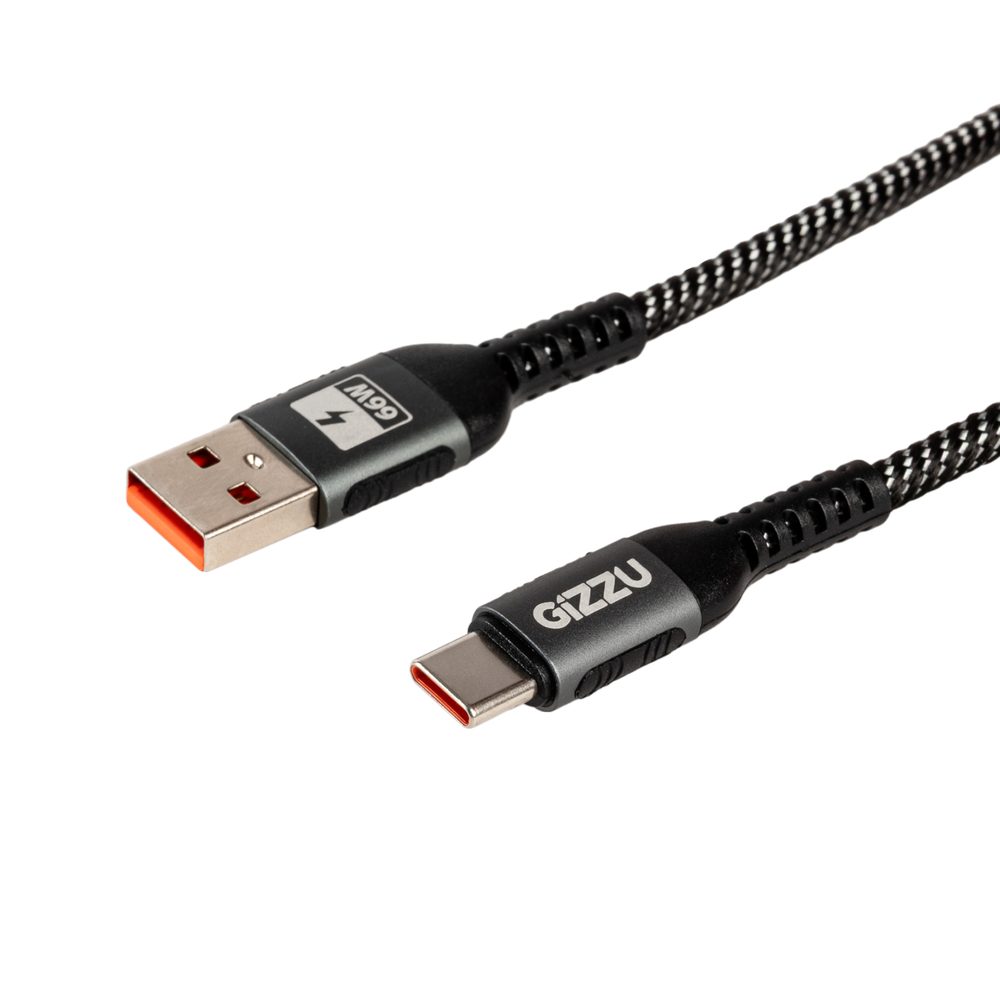 Gizzu USB-A 2.0 to Type-C 480Mps 66W Cable 2M Poly