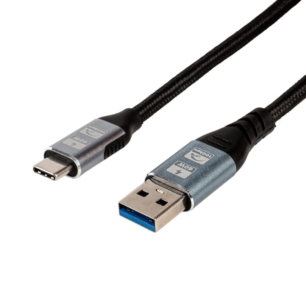 Gizzu USB-A 3.2 to Type-C 10Gbps 60W Cable 1M Poly
