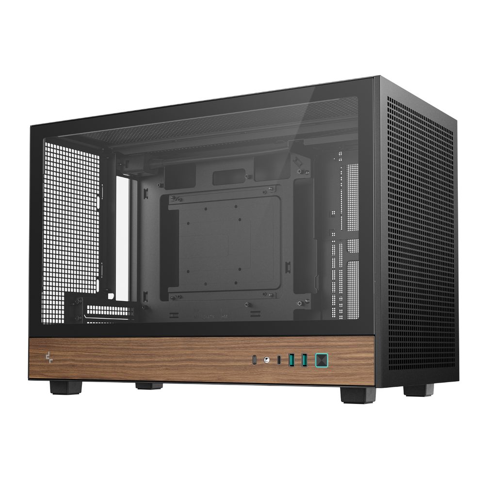 DeepCool CH260 Wood mATX Gaming Chassis Black