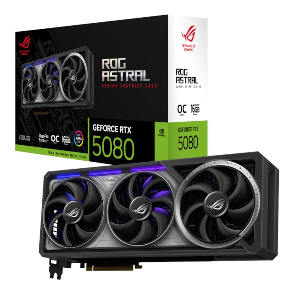 ASUS Nvidia Geforce RTX 5080 ROG ASTRAL OC 16GB GDDR7 Graphics Card