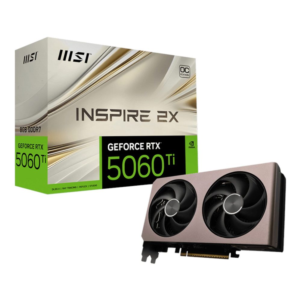 MSI Nvidia GeForce RTX 5060TI INSPIRE 2X OC 8GB Graphics Card