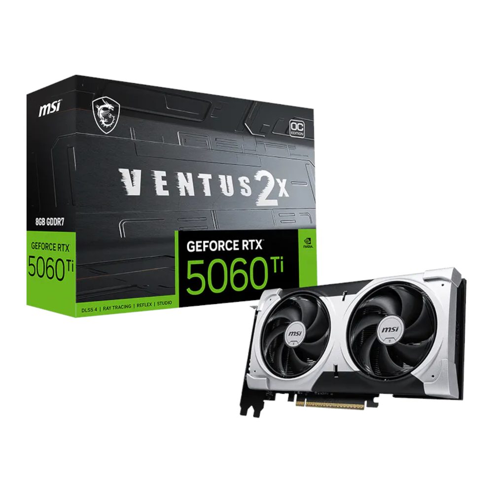 MSI Nvidia GeForce RTX 5060TI VENTUS 2X OC PLUS 8GB Graphics Card