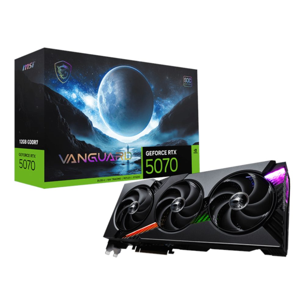 MSI Nvidia GeForce RTX 5070 Vanguard SOC 12GB GDDR7 Graphics Cards
